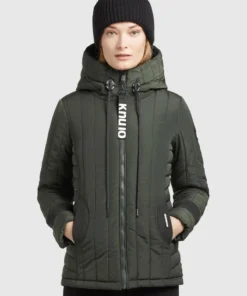 Khujo TWEETY PRIME5 LIGHT - Chaqueta De Entretiempo - Dunkelgrün, Mujer