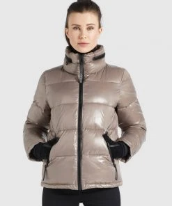 Khujo BLONDIE - Chaqueta De Invierno - Taupe Glänzend, Mujer