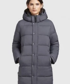 Khujo WENCKE MATT - Abrigo De Invierno - Grau, Mujer