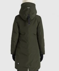 Khujo CHARLYN2 - Abrigo De Invierno - Dunkeloliv Polyester, Mujer -KHUJO Tienda f29399c69bfa417cba0c468cee88fc1a