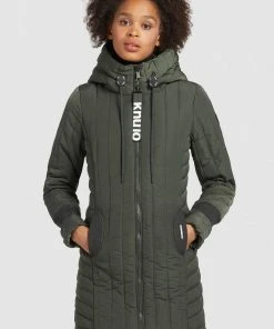 Khujo JERRY PRIME5 LIGHT - Abrigo De Invierno - Dunkelgrün, Mujer
