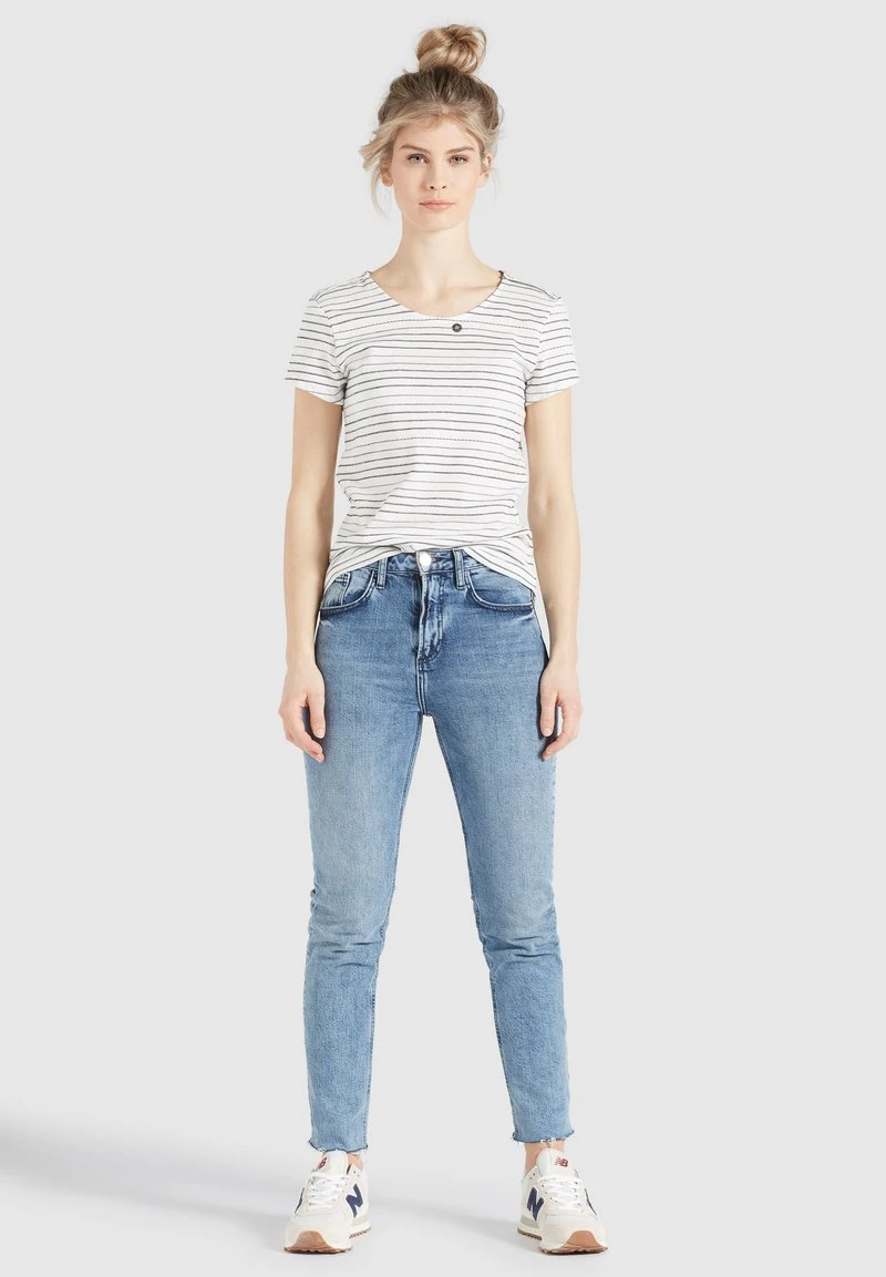 RAFAELA - Camiseta estampada - weiß-schwarz gestreift Khujo RAFAELA - Camiseta Estampada - Weiß-schwarz Gestreift, Mujer -KHUJO Tienda f6893b0f70aa4ce18fba00441e8dcf62