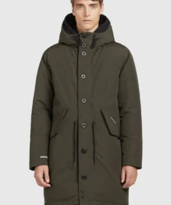 Khujo NOREN - Abrigo De Invierno - Dunkeloliv, Hombre