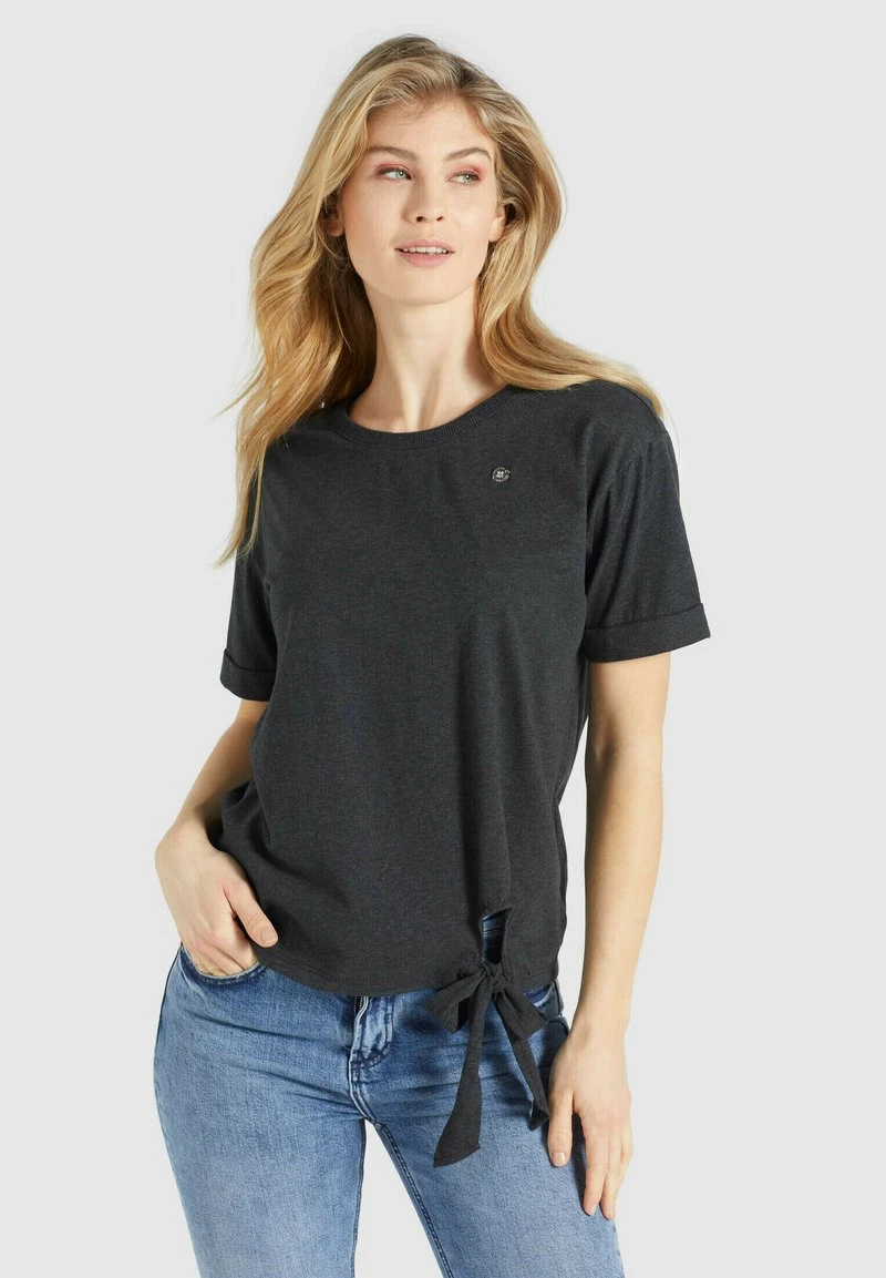 Khujo AURELIA - Camiseta Estampada - Dunkelgrau Meliert, Mujer 1 Khujo AURELIA - Camiseta Estampada - Dunkelgrau Meliert, Mujer