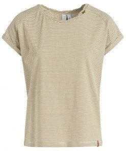 Khujo BABSI - Camiseta Estampada - Weiß Ocker Gestreift, Mujer -KHUJO Tienda fe59b89694eb404b8c0b5dba07a6be5a